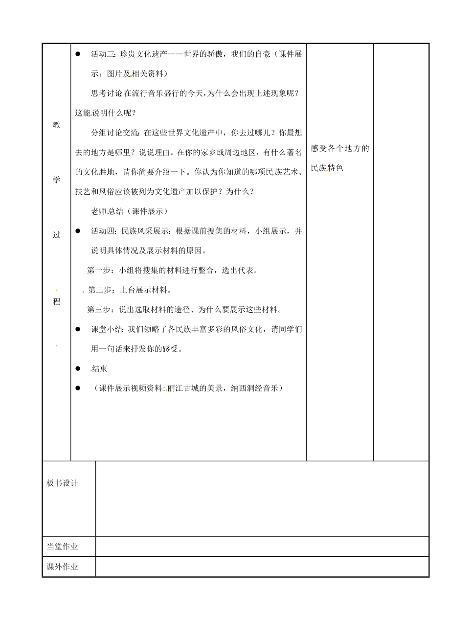 江苏省新沂市八年级政治下册第六单元复兴中华第18课民族情民族魂第一框五十六个民族五十六朵花教案苏教版苏教版初中八年级下册政治教案.doc