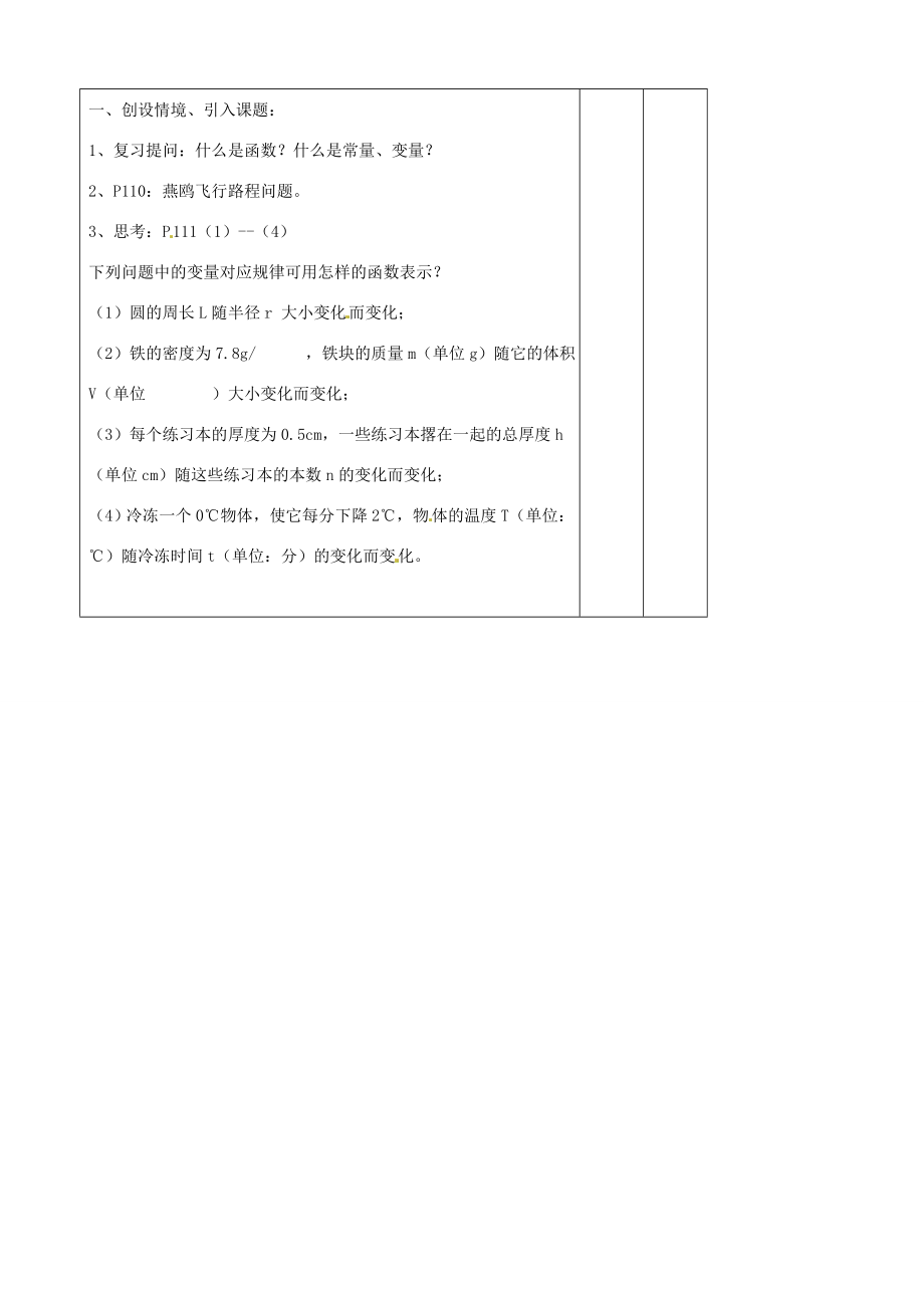 辽宁省大连市第七十六中学八年级数学上册第十四章14.2.1.正比例函数教案（1）新人教版.doc