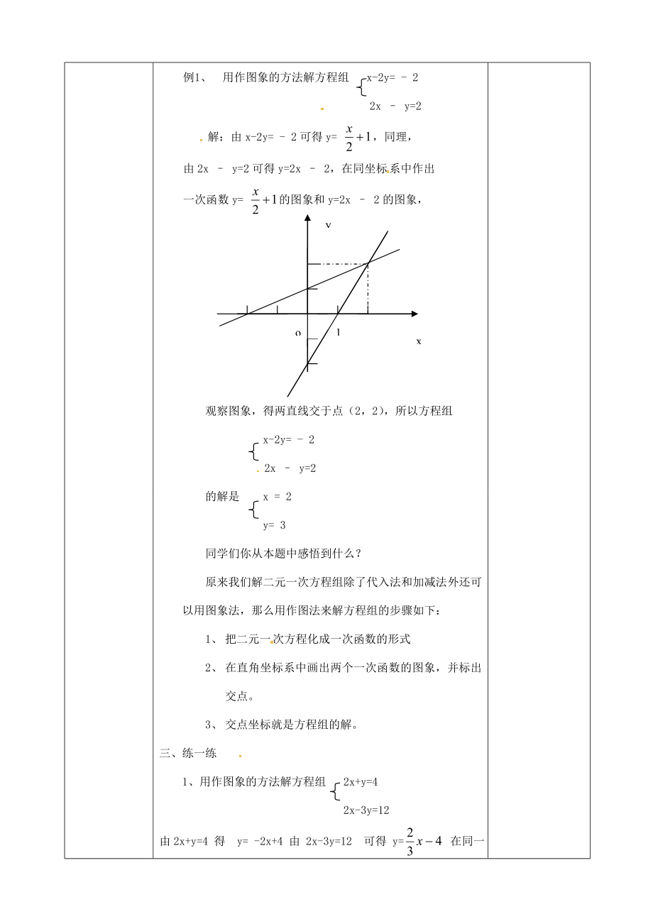 河北省邯郸市肥乡县八年级数学上册第五章二元一次方程组第六节二元一次方程与一次函数教案2（新版）北师大版（新版）北师大版初中八年级上册数学教案.doc