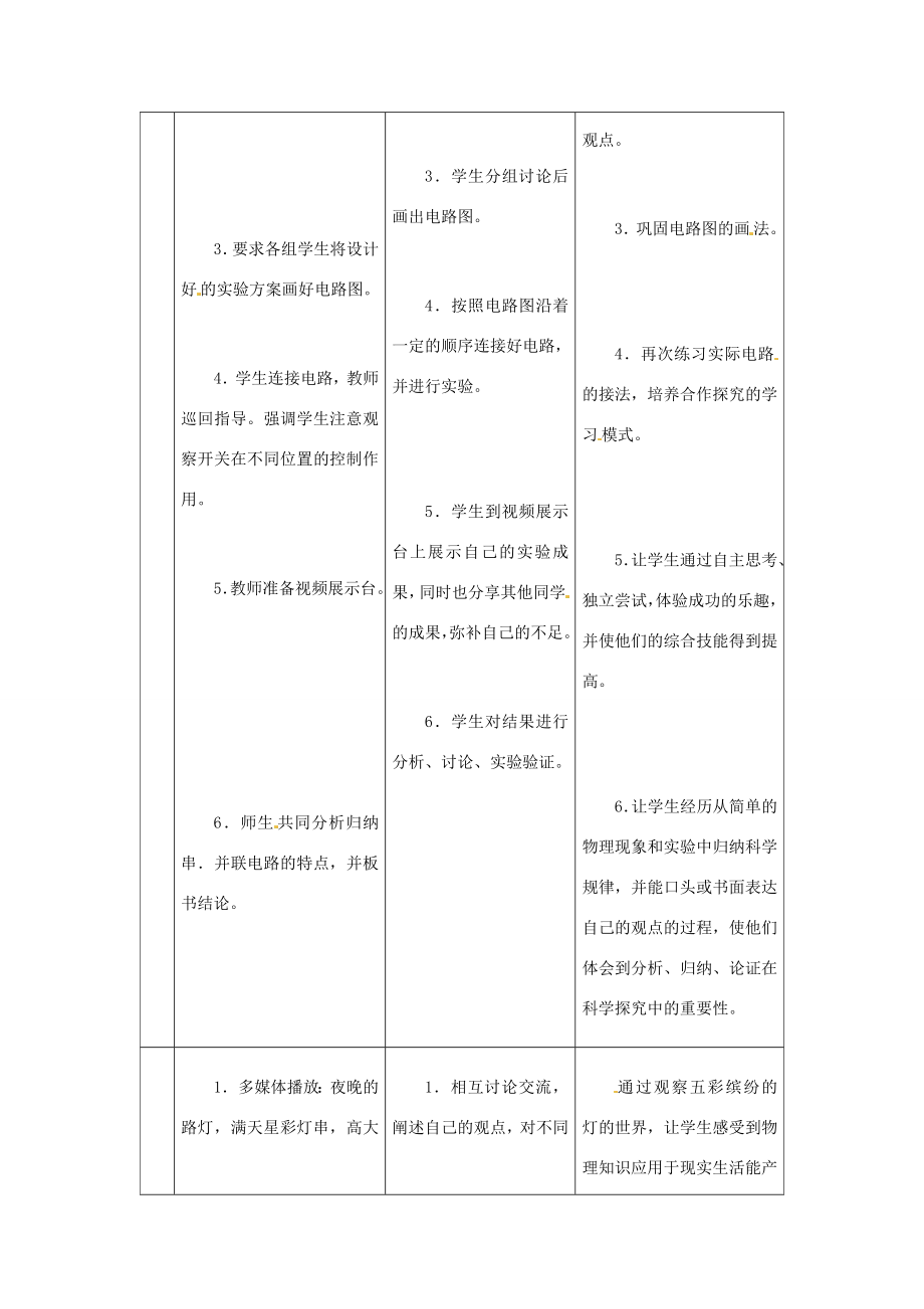 河北省秦皇岛市抚宁县驻操营学区八年级物理下册串联教案新人教版.doc