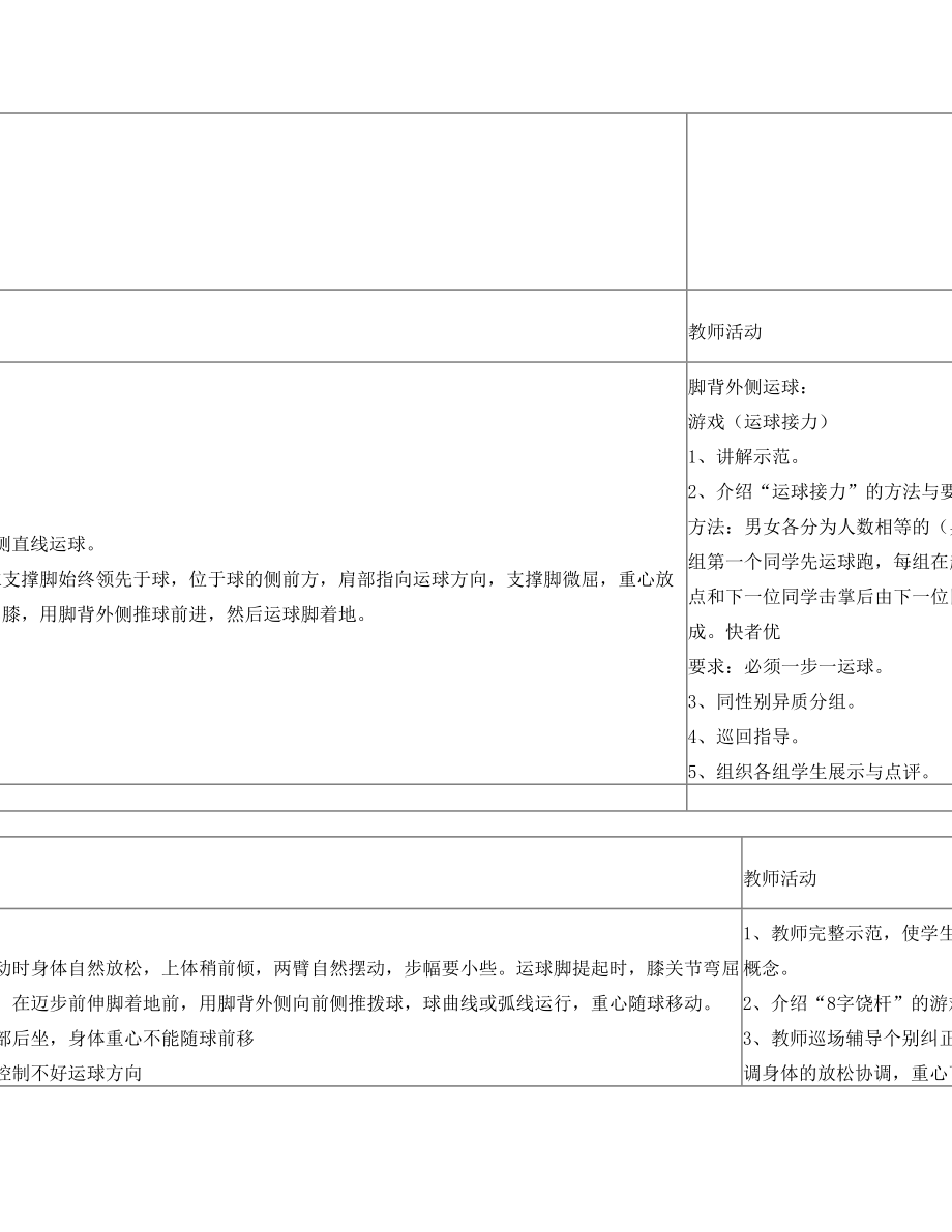 脚背外侧踢球教案(6).doc