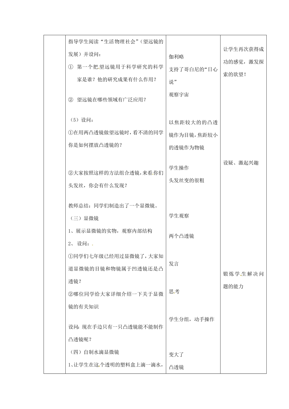 江苏省太仓市八年级物理上册4.5望远镜和显微镜教案（新版）苏科版（新版）苏科版初中八年级上册物理教案.doc