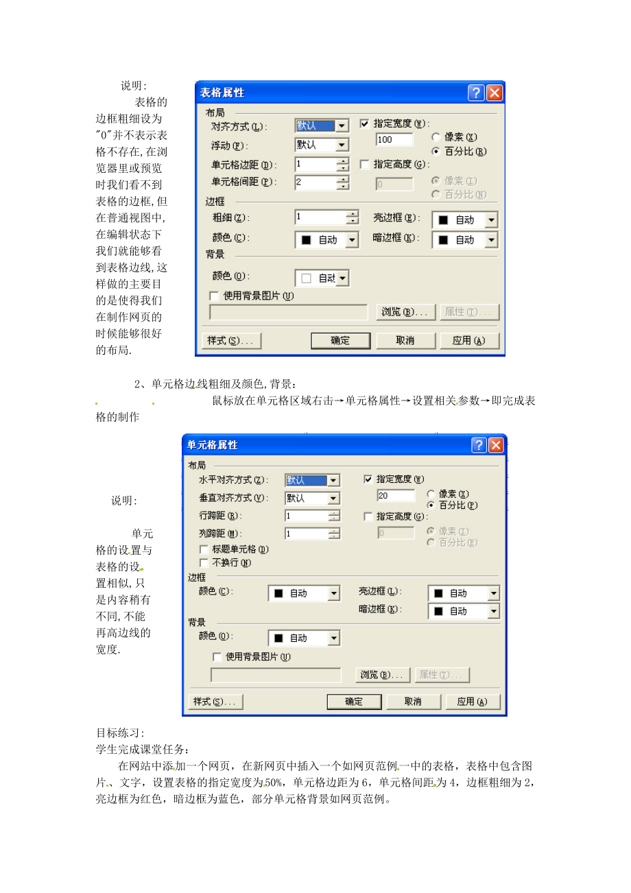 江苏省苏州张家港市一中七年级信息技术《第四章最近网络世界第四课时表格的建立》教案.doc