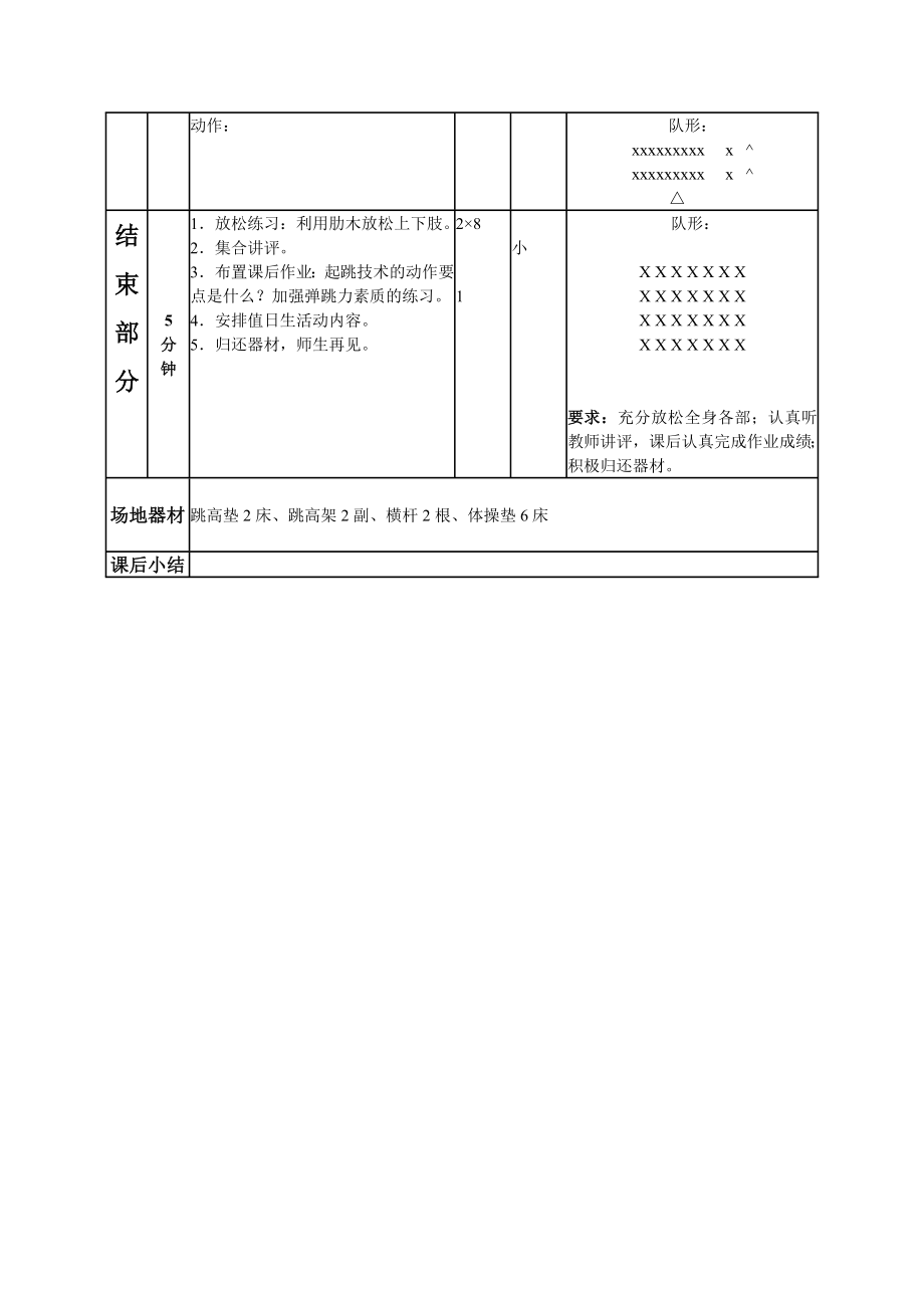 背越式跳高技术教案.doc