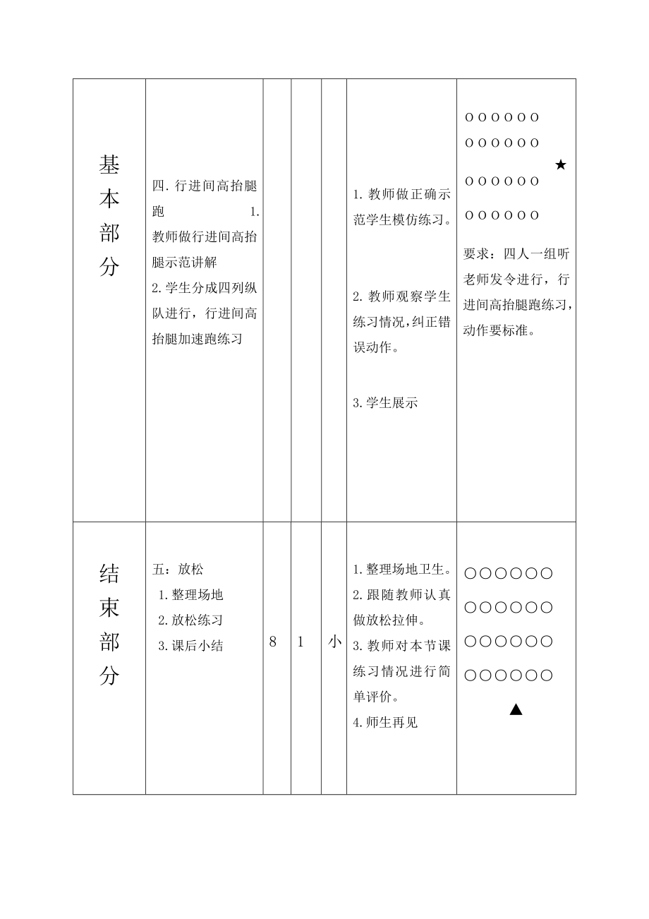 高抬腿跑练习教案(2).doc