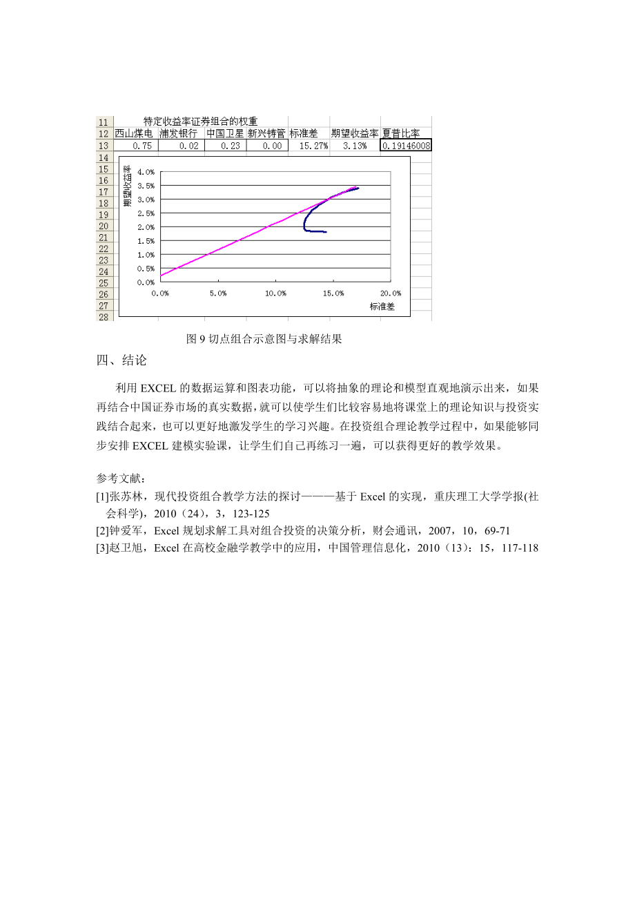 EXCEL在投资组合理论教学中应用Word版.doc