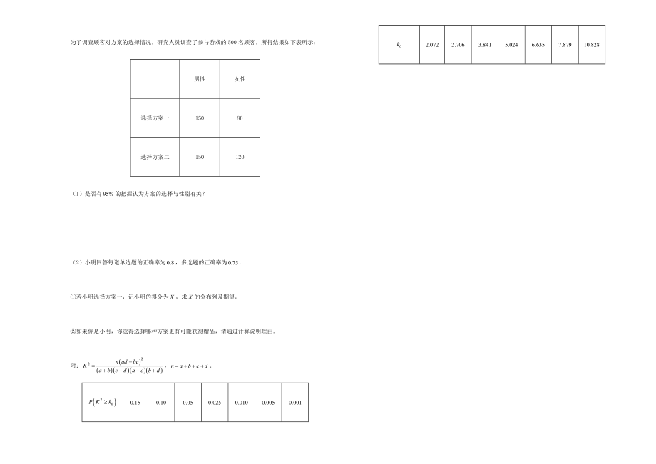 全国高考数学模拟真题含答案(理).doc