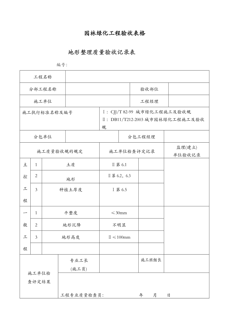 园林绿化工程验收最全表格.doc