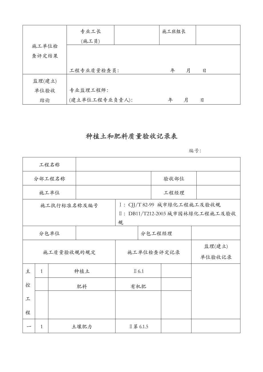 园林绿化工程验收最全表格.doc