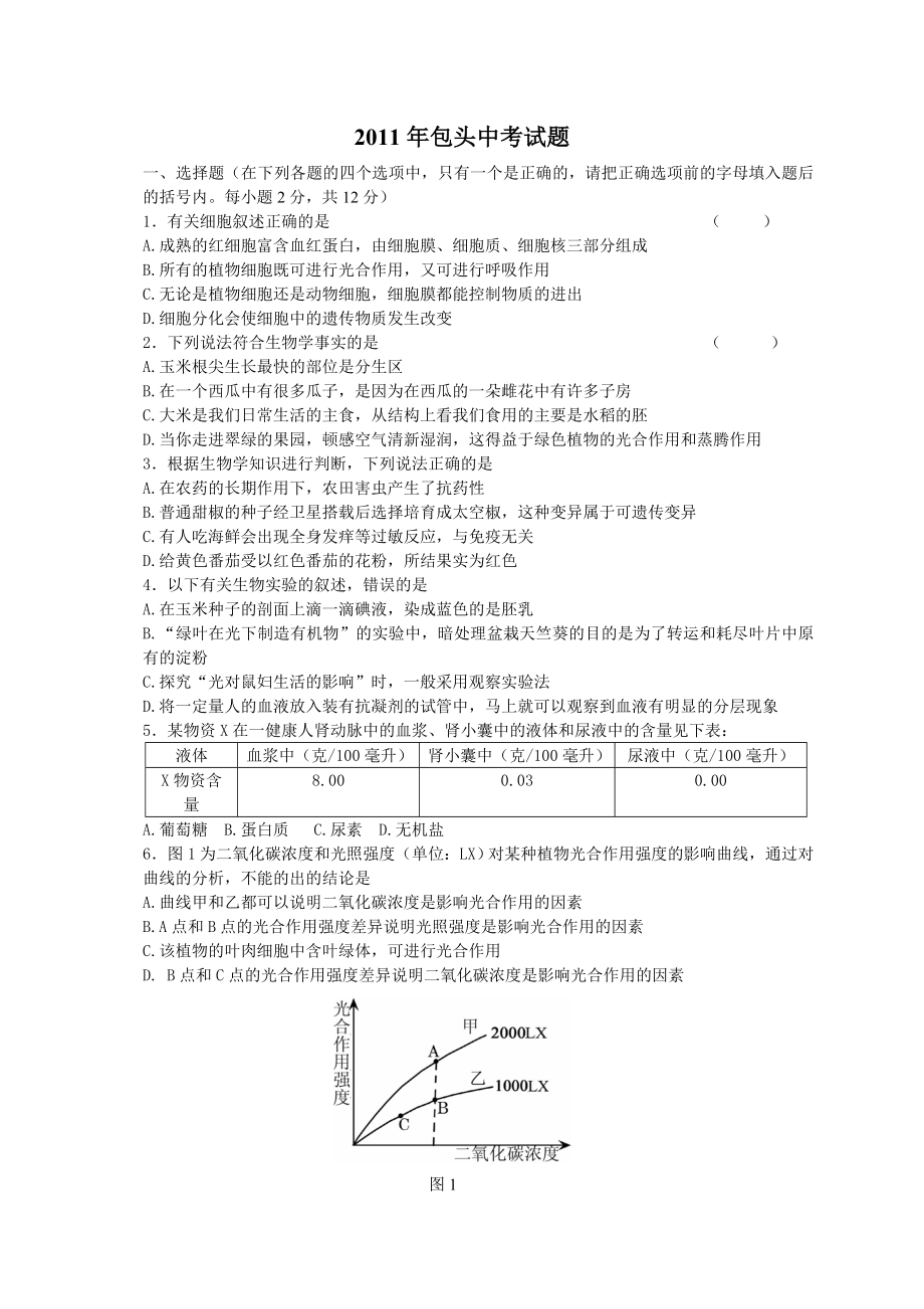 2011年包头中考试题.doc