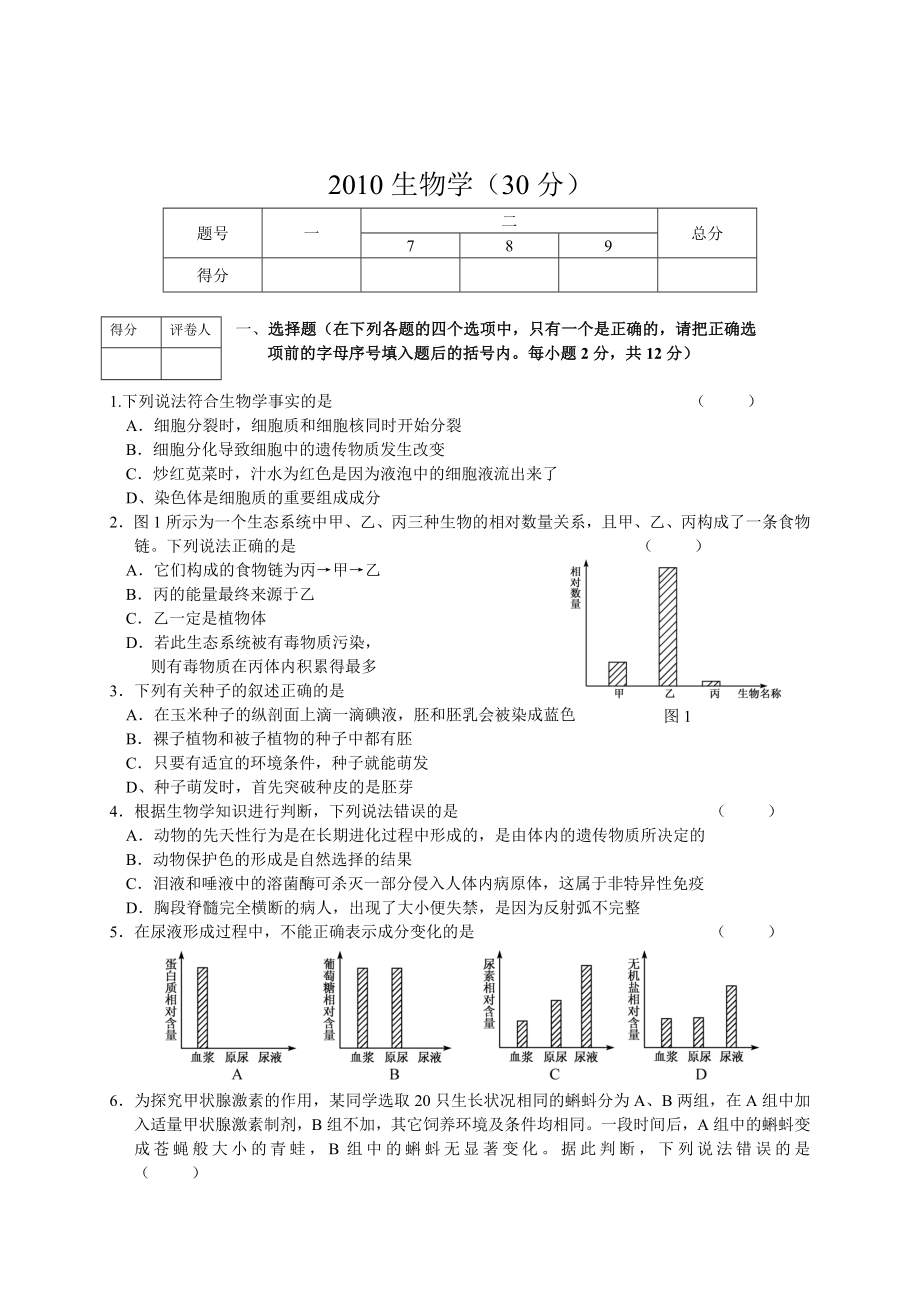 2011年包头中考试题.doc