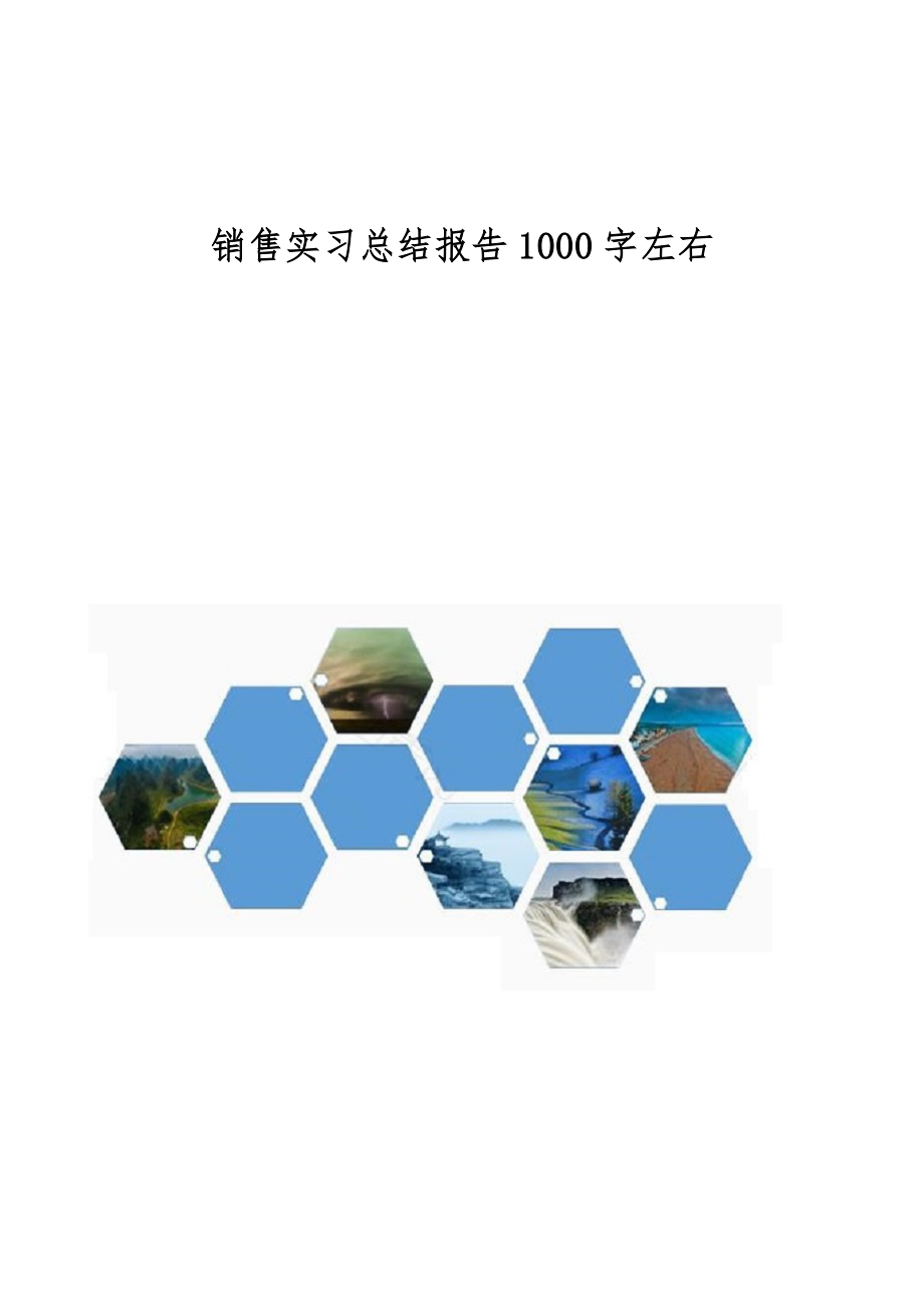 销售实习总结报告1000字左右p.doc