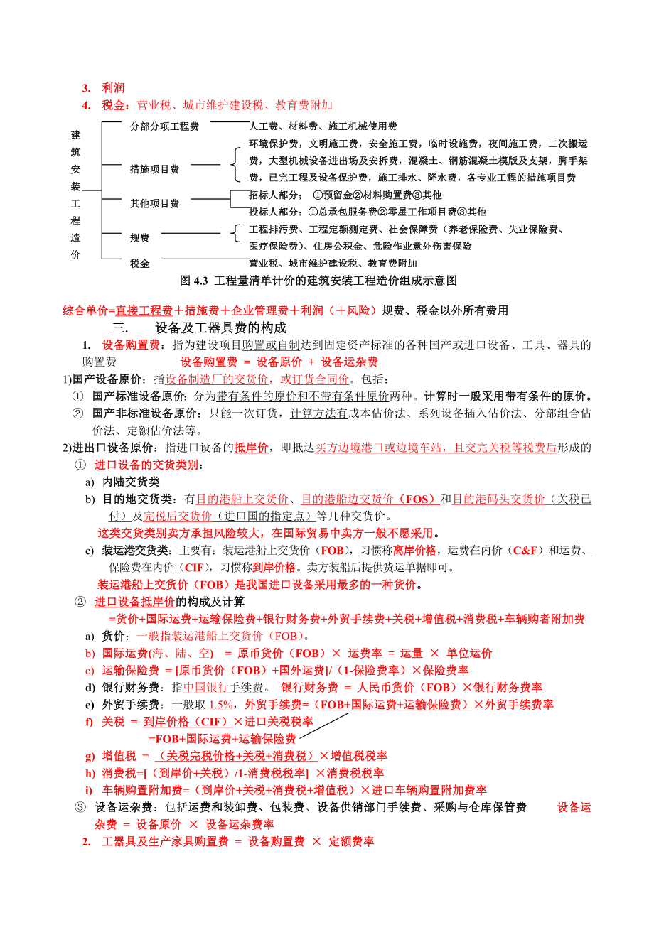 建设工程造价管理基础知识知识点.doc