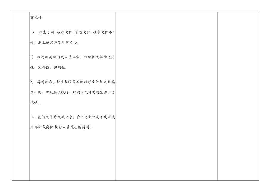 质量管理体系审核检查表.doc