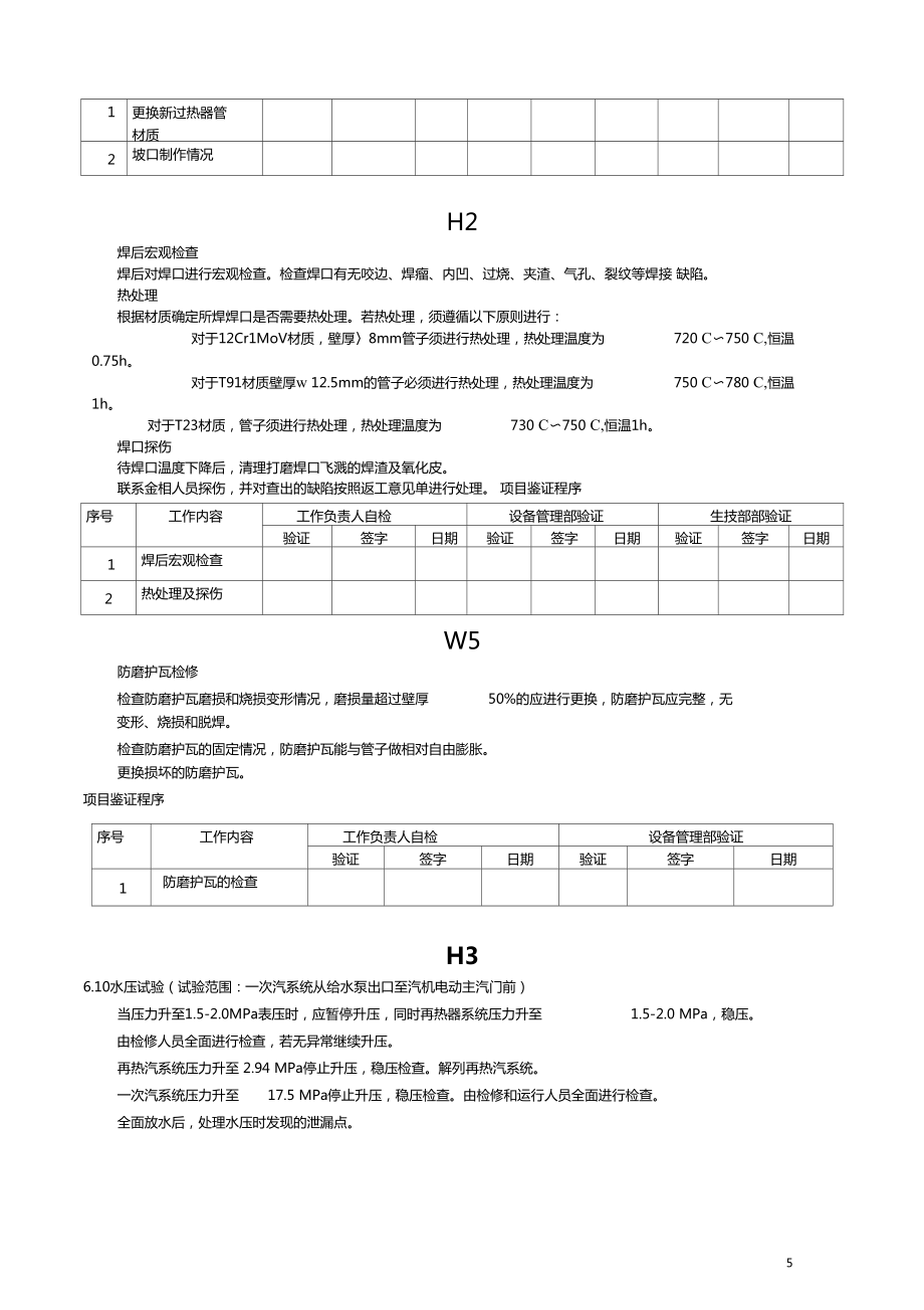 300MW机组锅炉过热器检修文件包.doc