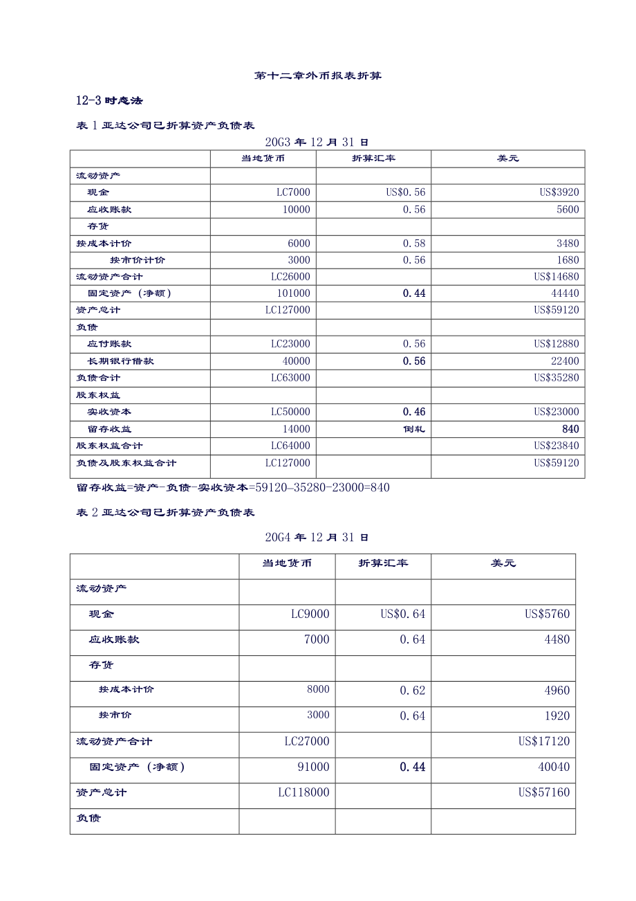 外币报表折算.doc