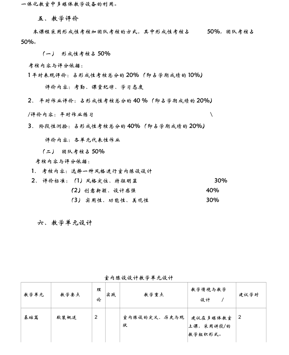 室内软装设计项目教程教学大纲.doc