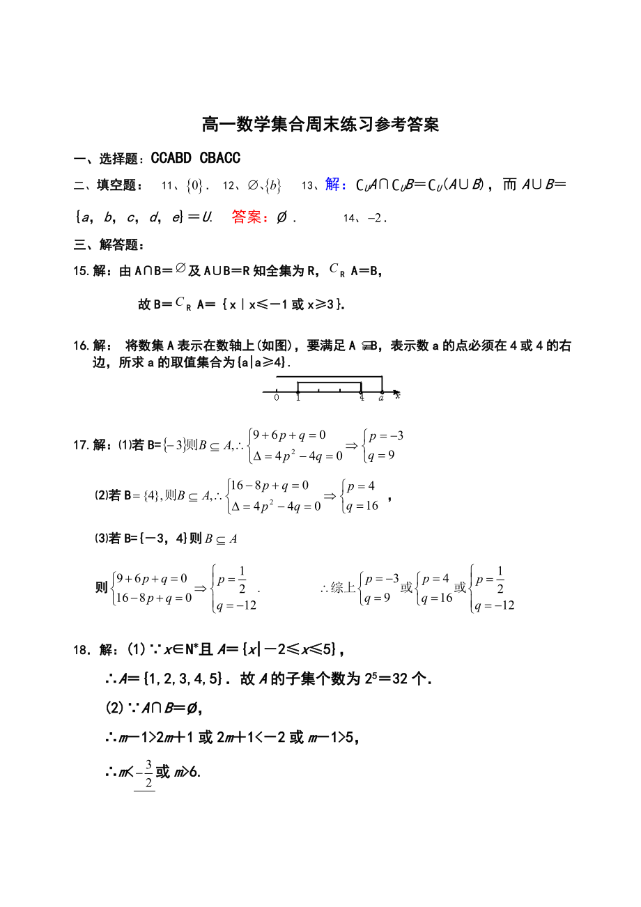 高一数学集合测试题(含答案).doc