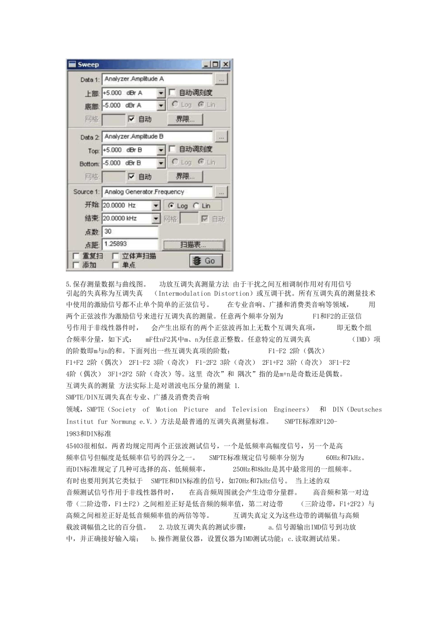 功放主要测试方法和技术指标.doc