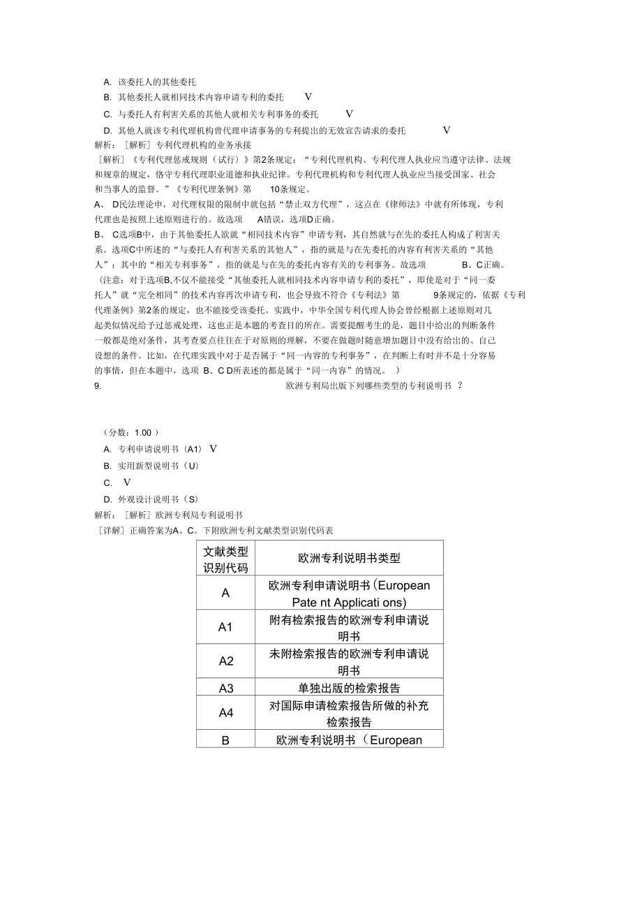 专利代理人资格考试专利法律知识3.doc