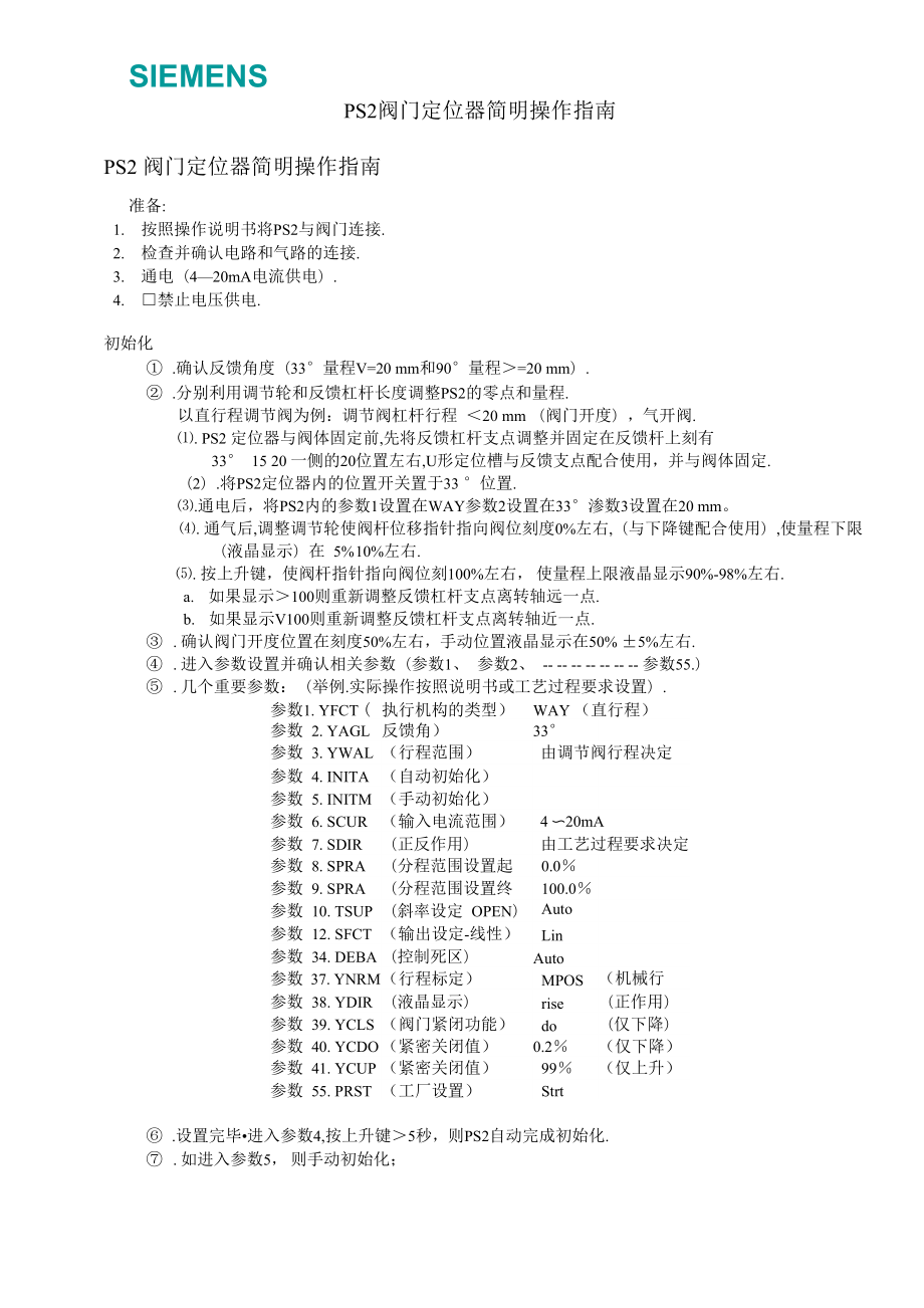 PS2初始化简明操作指南.doc