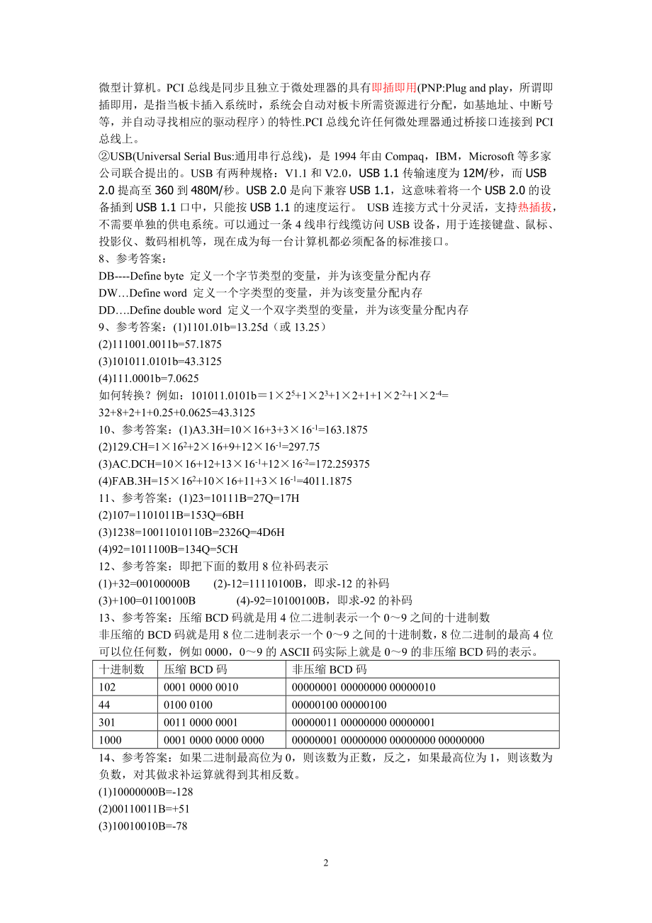 《微机原理与接口技术周荷琴课后习题答案》.doc