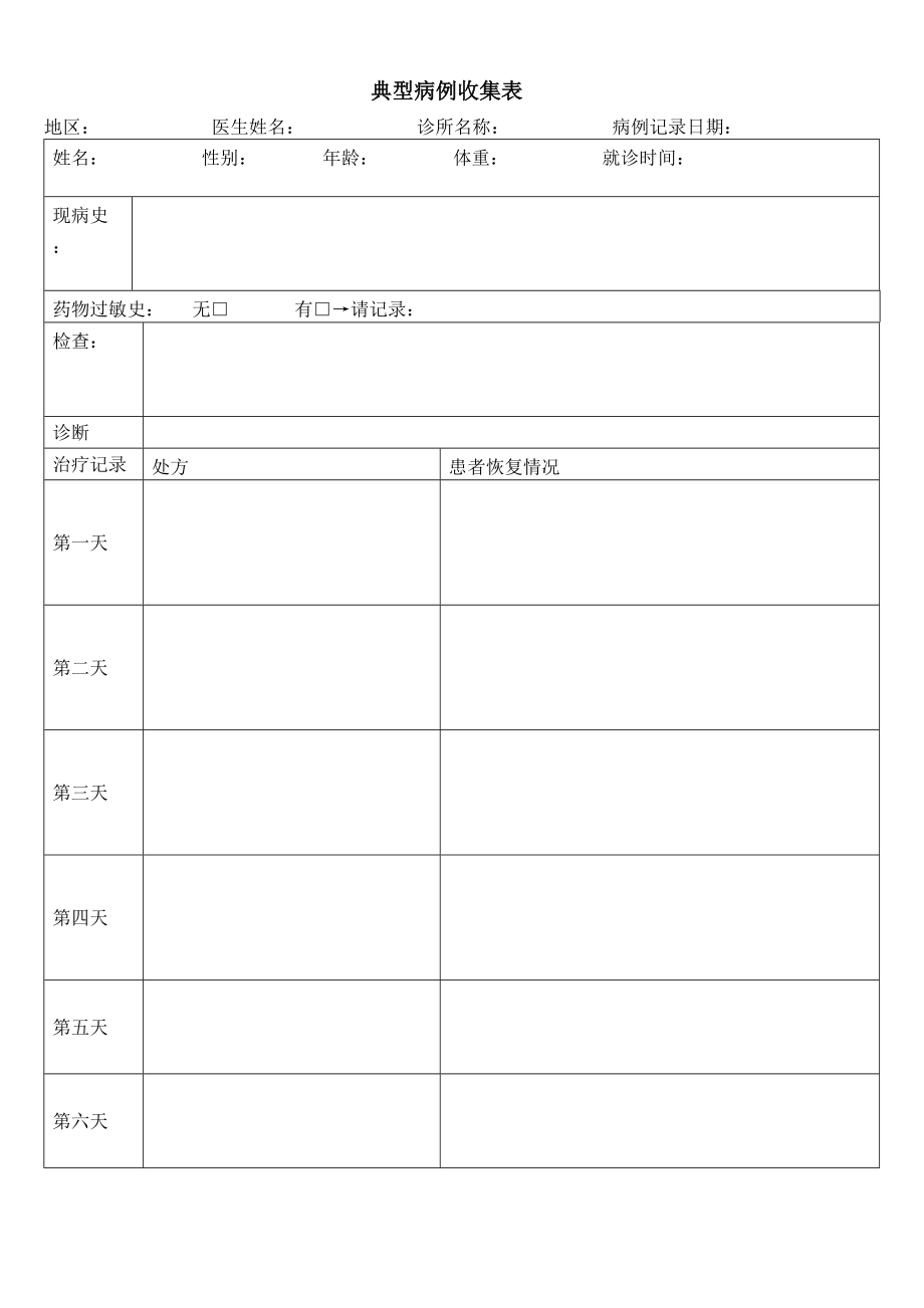 典型病例收集表空白.doc