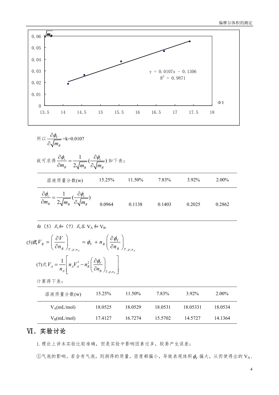 实验四偏摩尔体积的测定2.doc