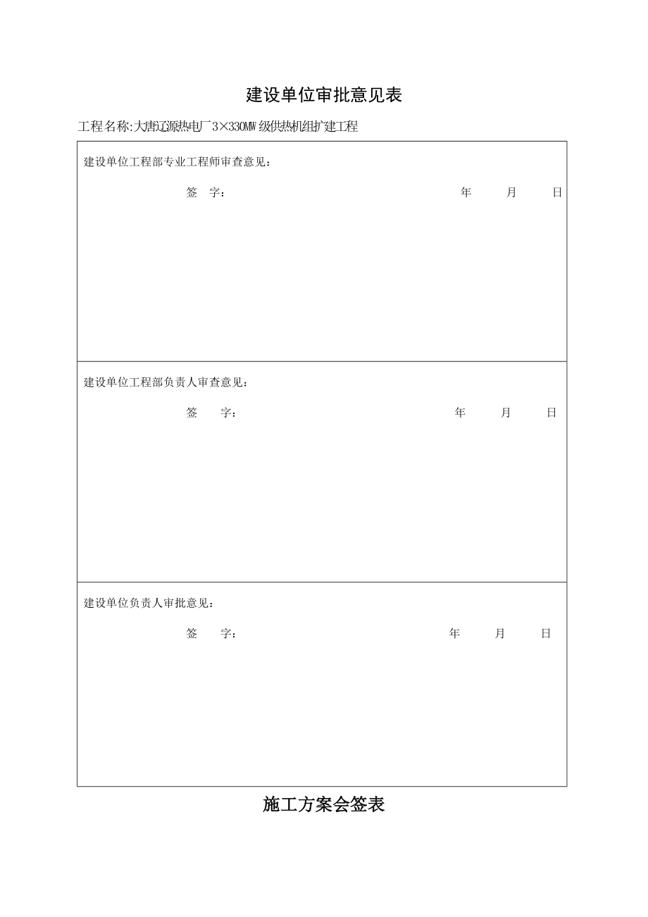 综合施工组织设计专题方案审批页.doc