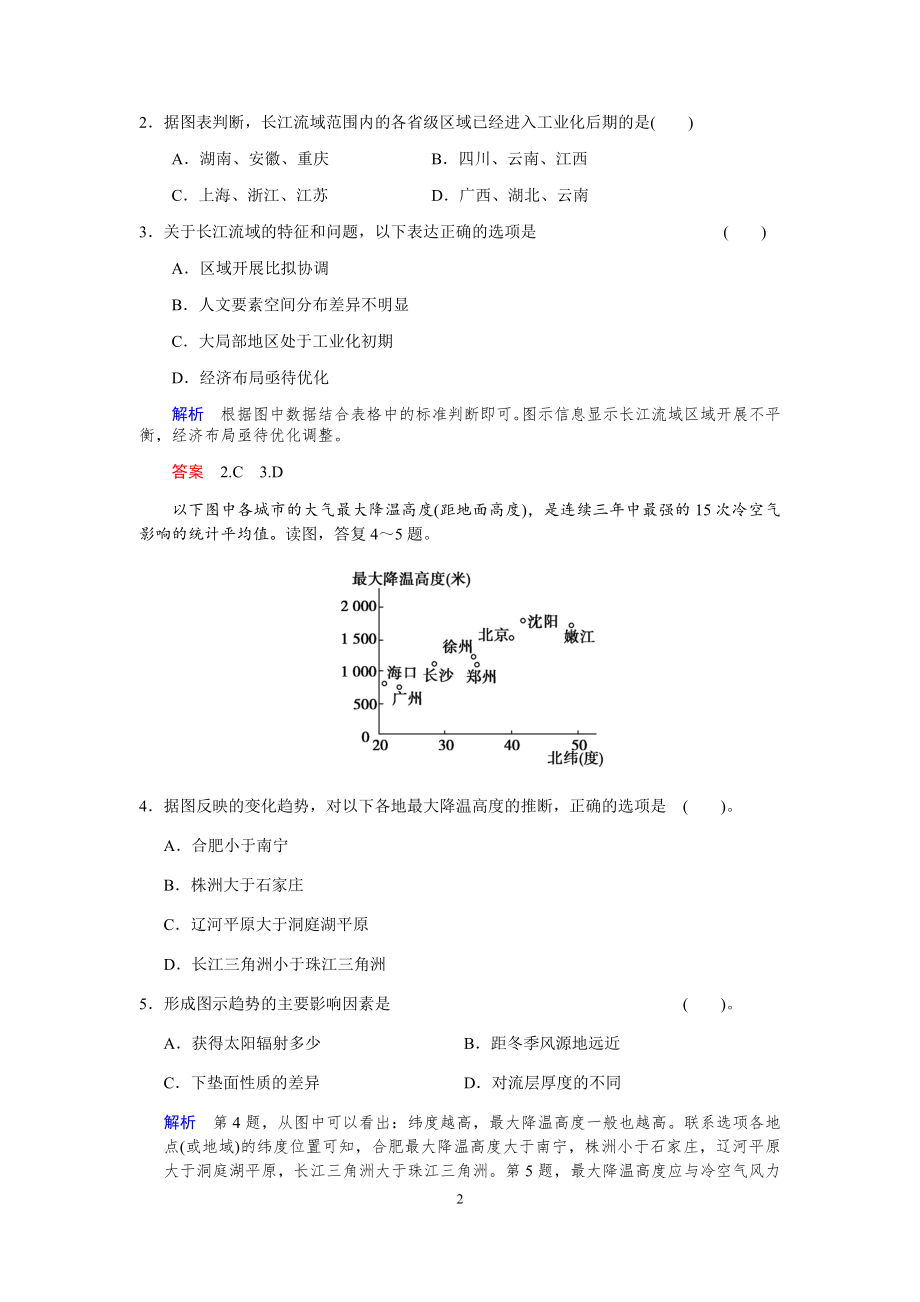 届高考中国地理复习试题.doc