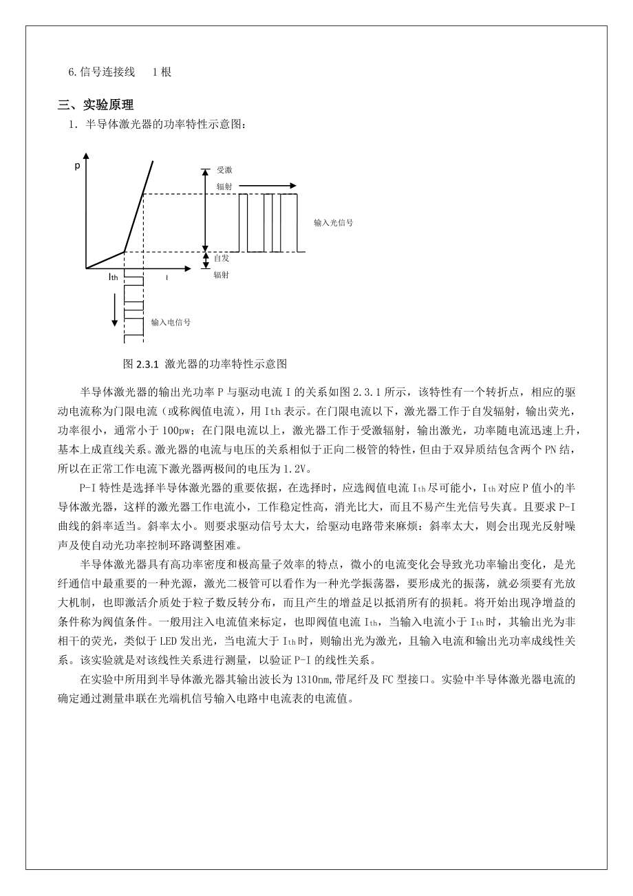 光纤通信实验报告总结归纳.doc