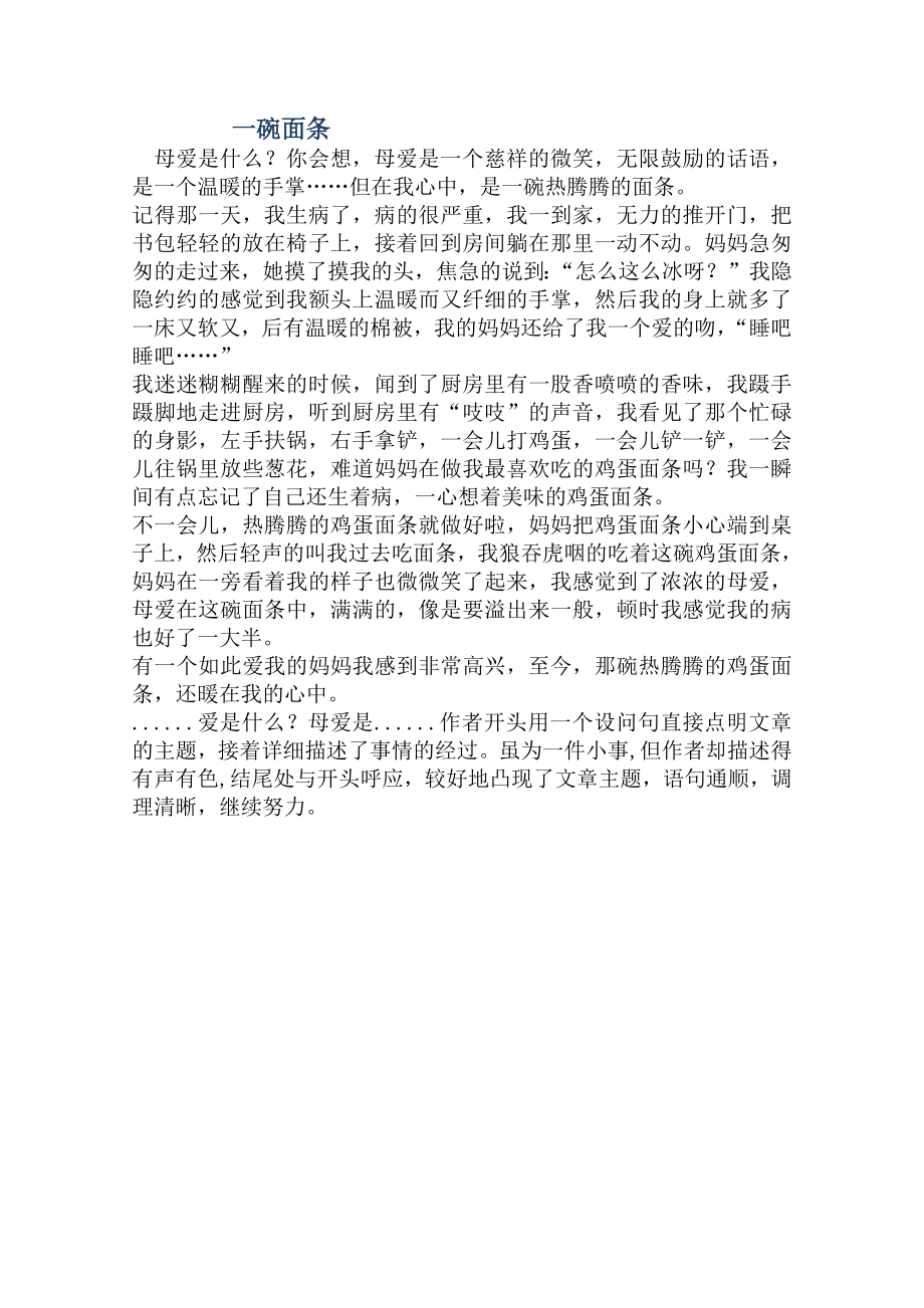 一碗面条作文400字.doc