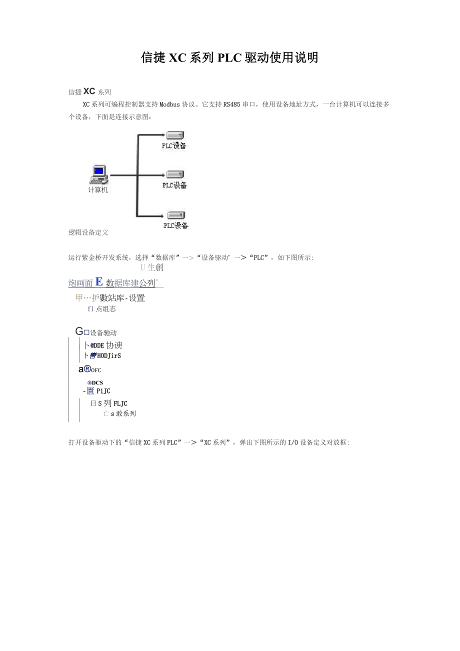 信捷XC系列PLC驱动使用说明.doc