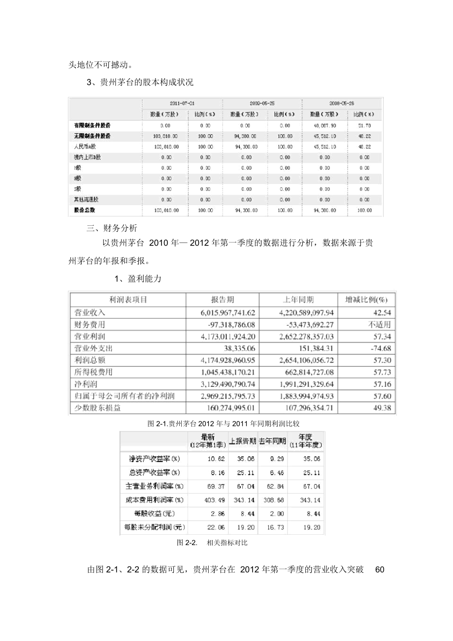 贵州茅台股票价值分析报告.doc