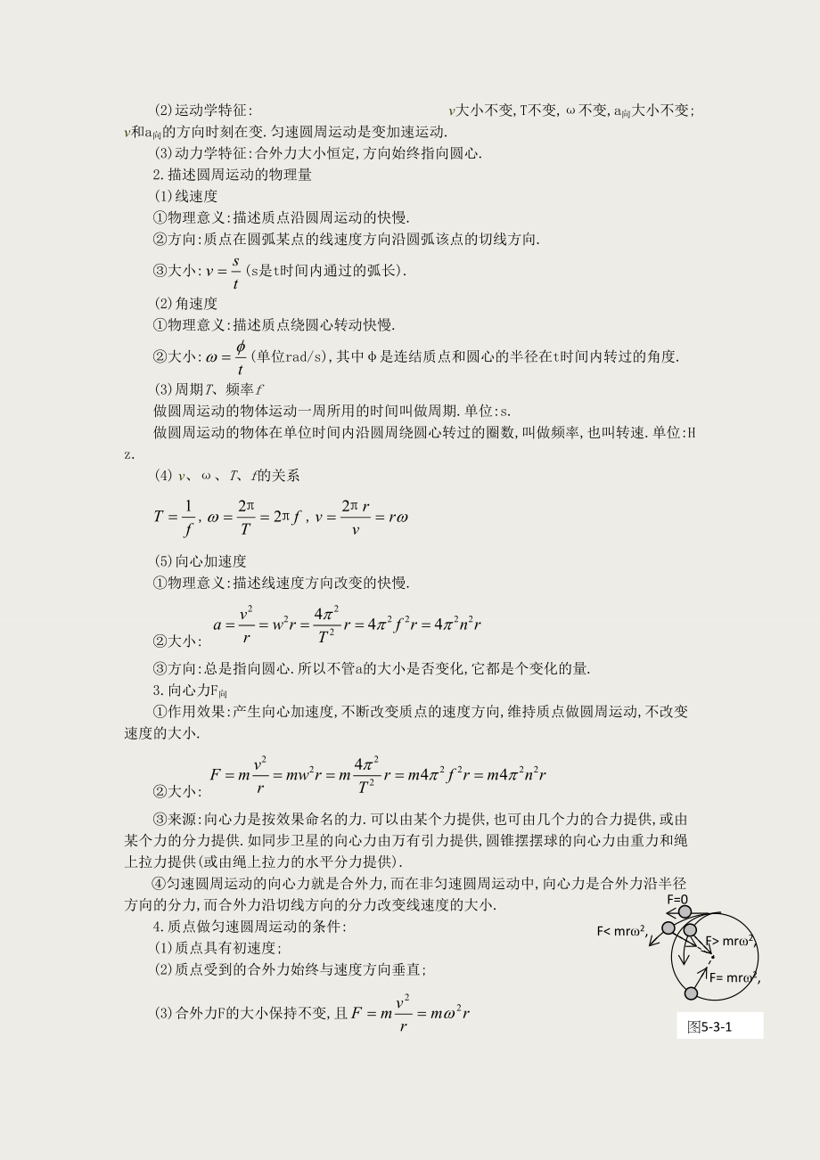 曲线运动知识点与考点总结.doc