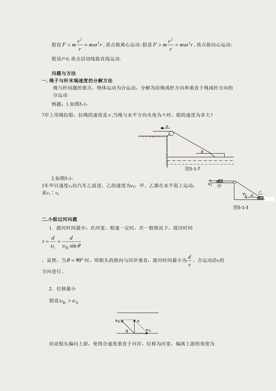 曲线运动知识点与考点总结.doc