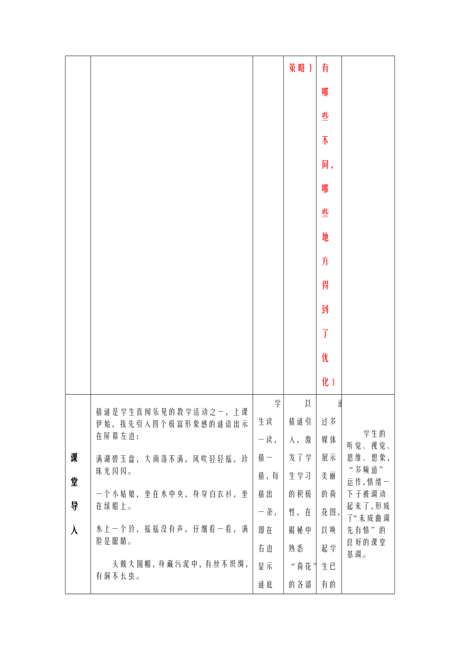 课堂教学技术资源支持方案设计模板荷花.doc