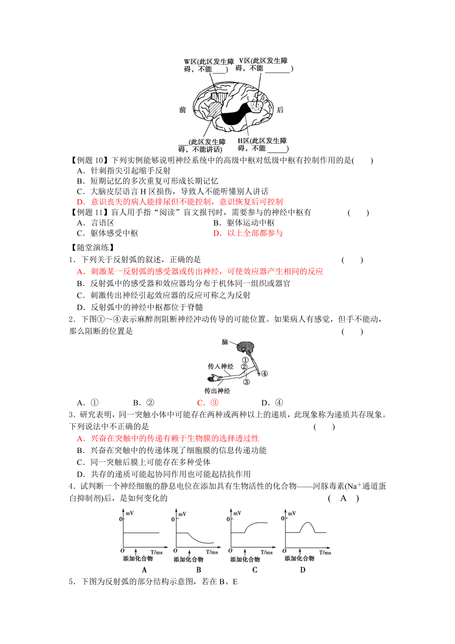 高二生物神经调节.doc