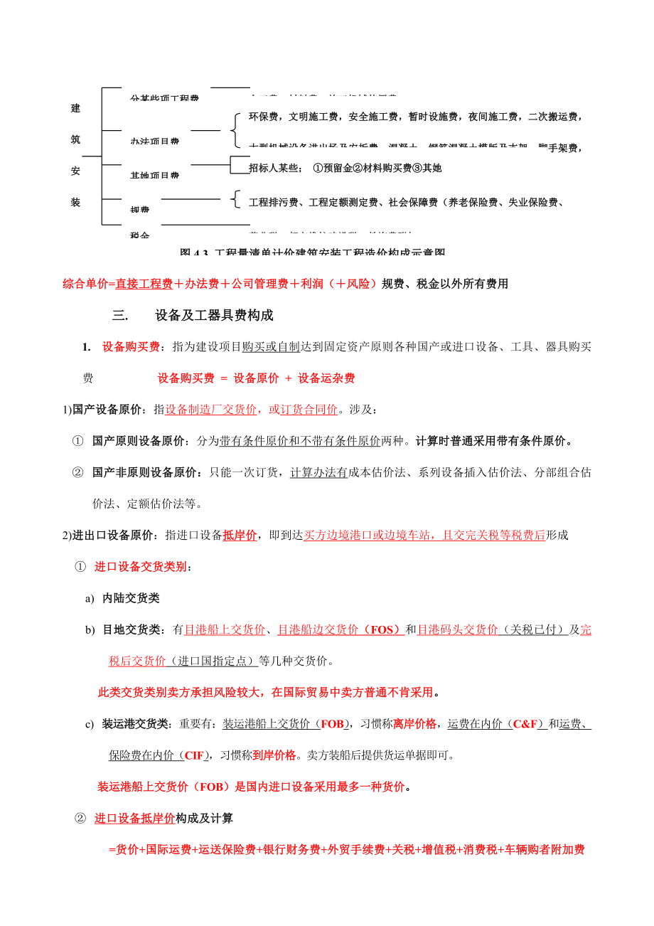 度建设工程造价管理基础知识知识点.doc