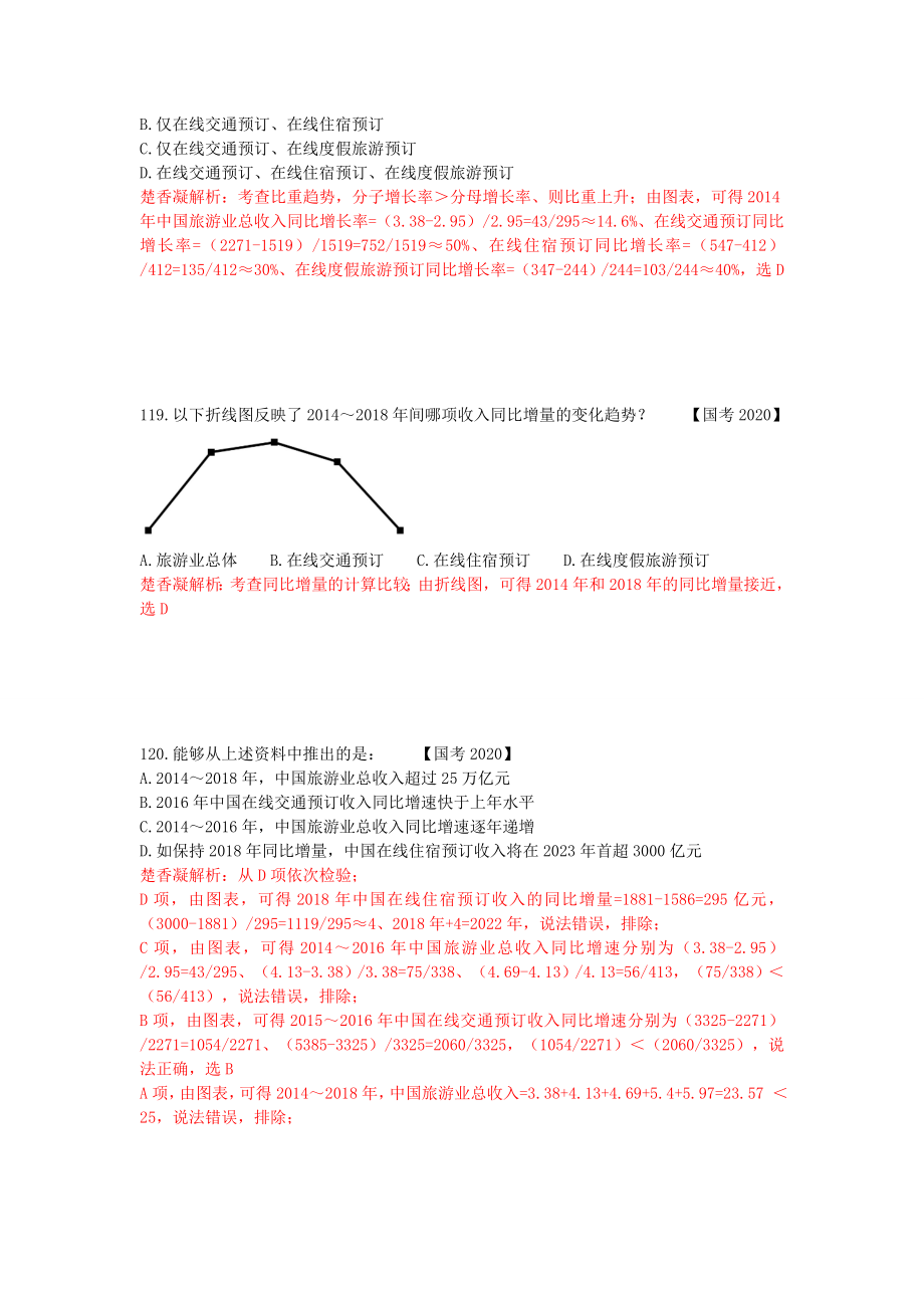 楚香凝国考行测资料分析真题解析.doc