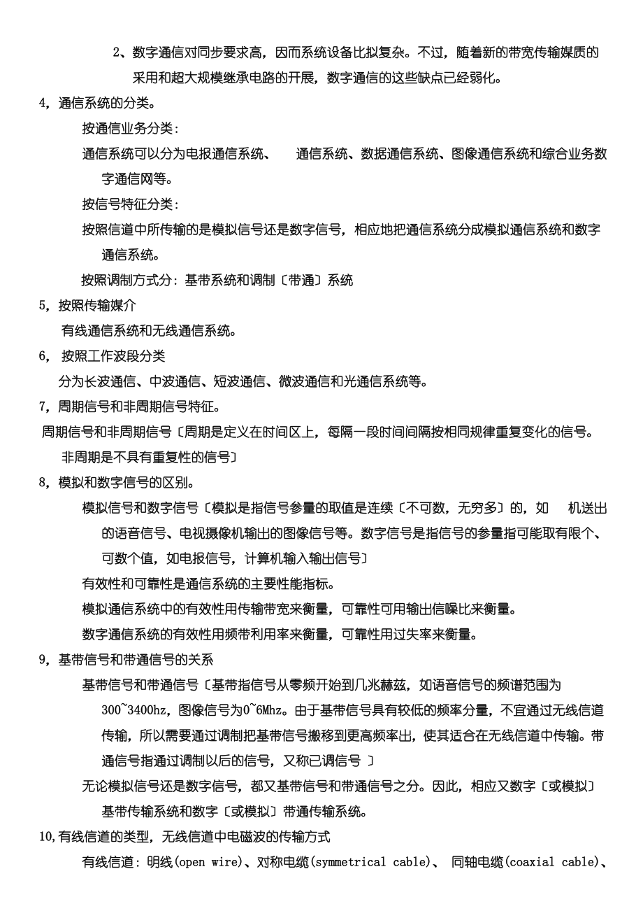 通信概论自学考试整理合集04742.doc