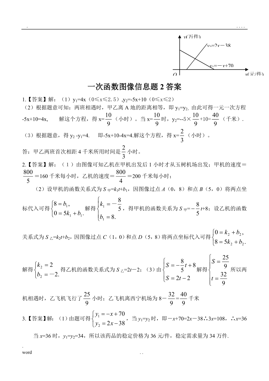 一次函数图像信息题.doc