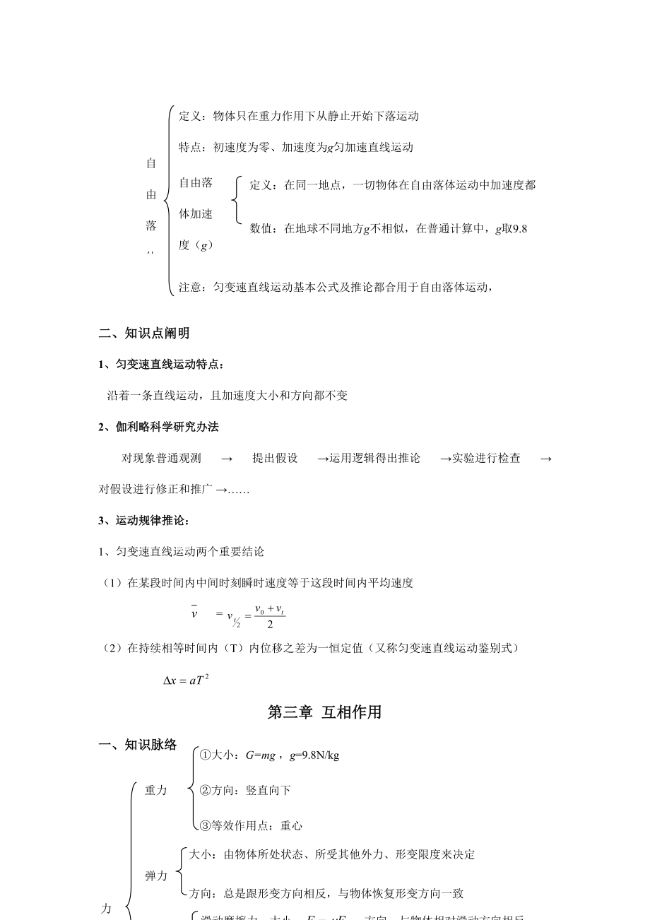 度高中物理会考知识点公式考点总结.doc