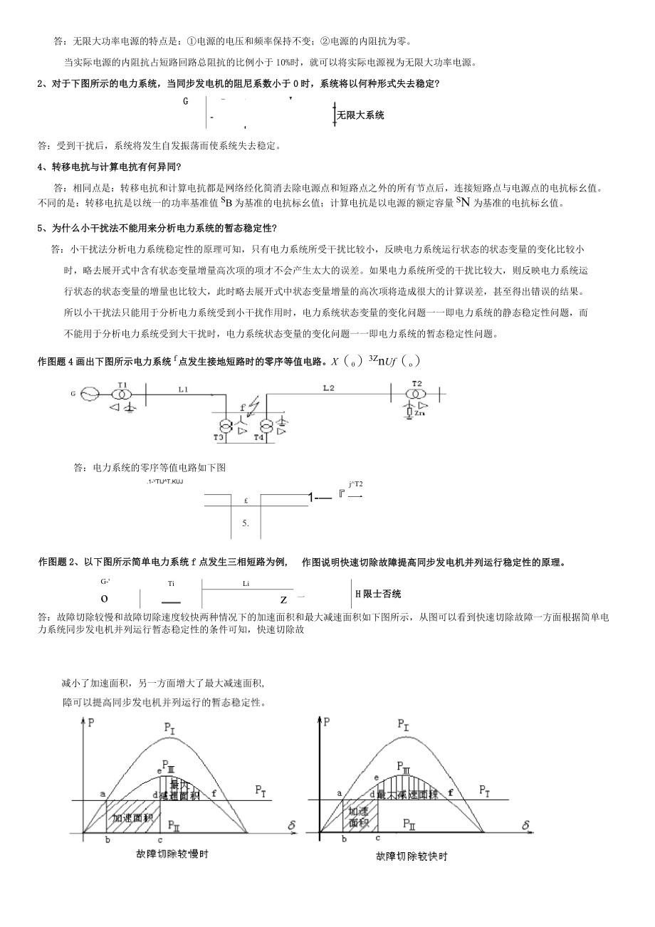 电力系统暂态分析期末复习重点.doc