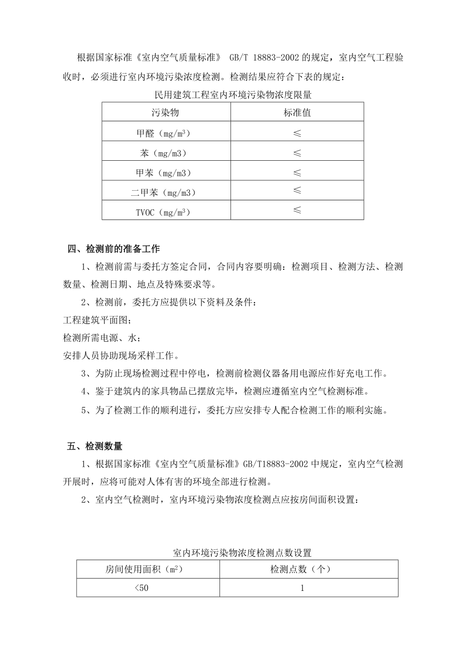 室内空气检测方案体校叁万.doc