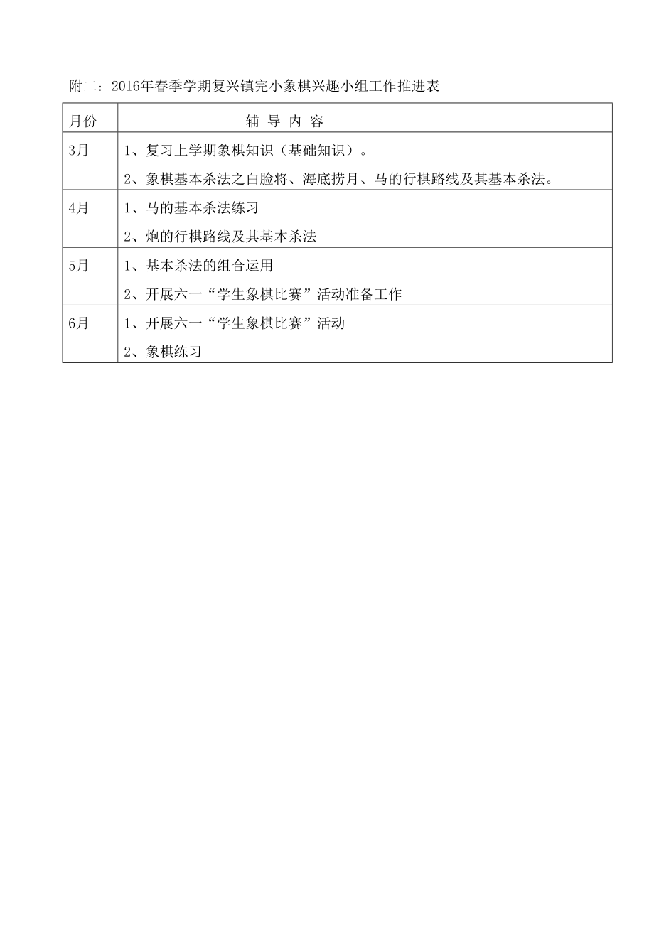 少年宫象棋培训班培训计划.doc