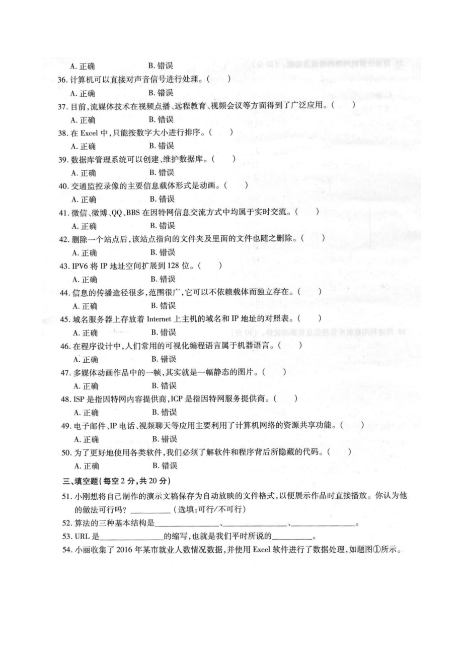 重庆市信息技术春招试题01.doc