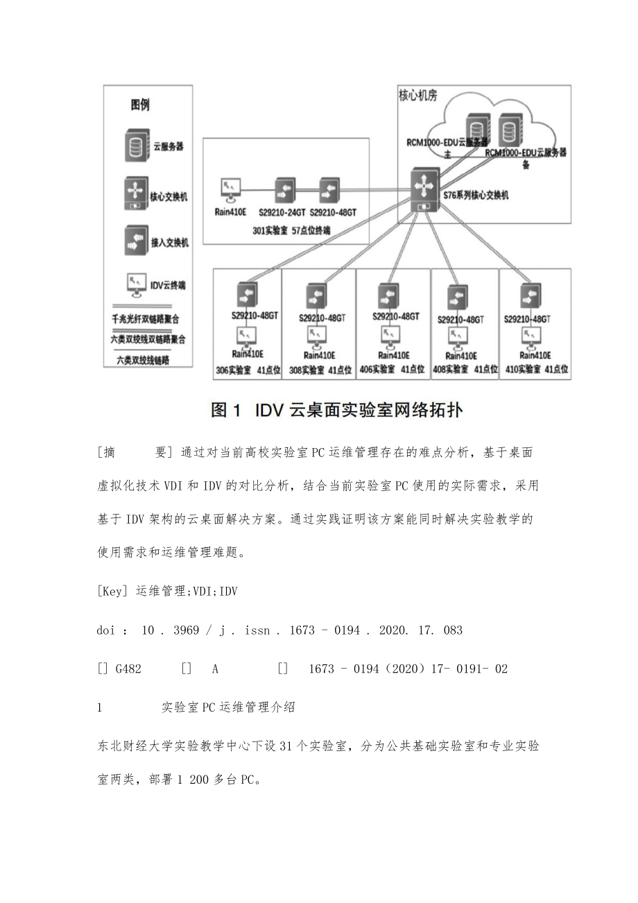 基于IDV架构的云桌面实验室运维管理实践.doc