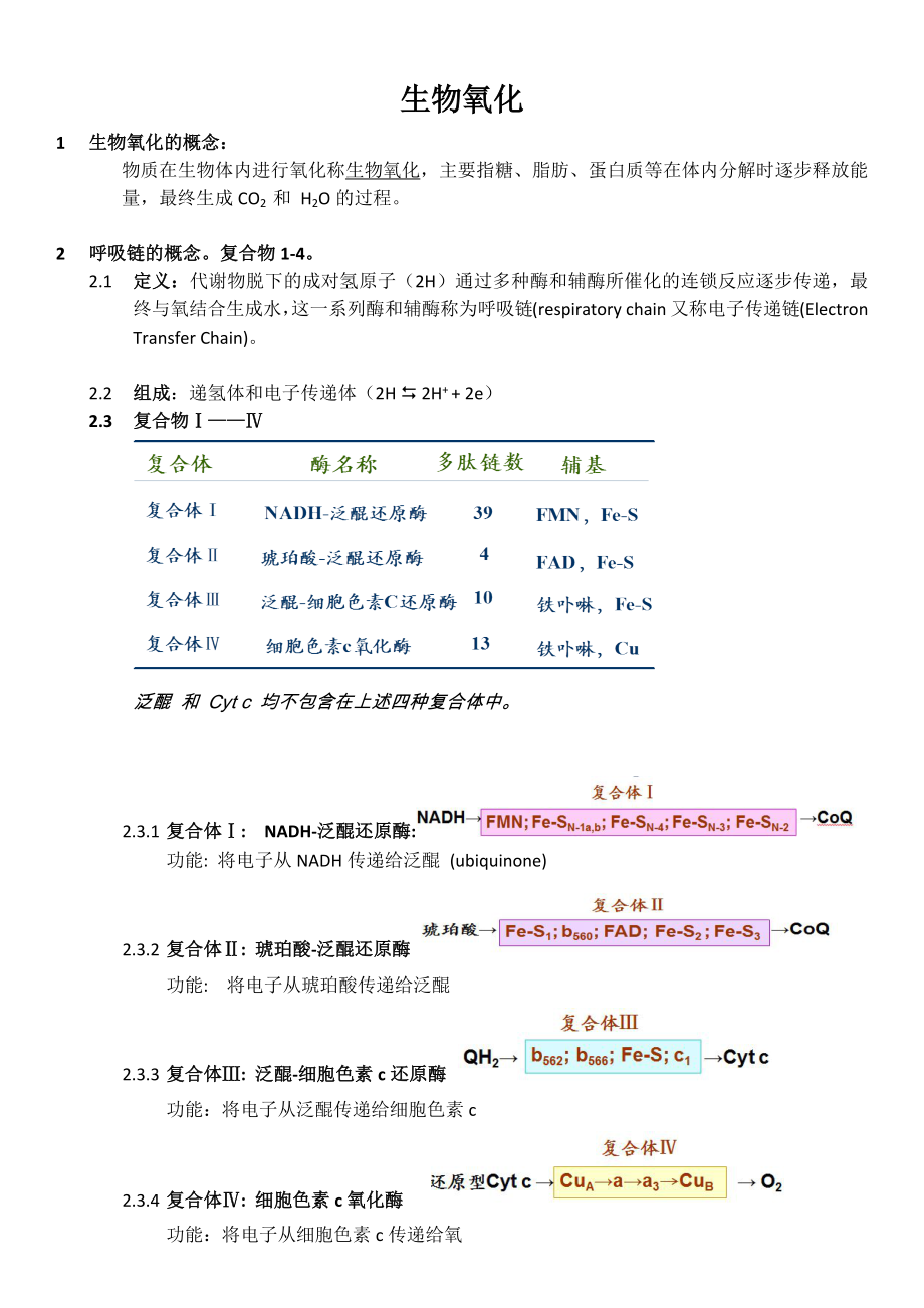 生物化学知识点_4生物氧化整理.doc