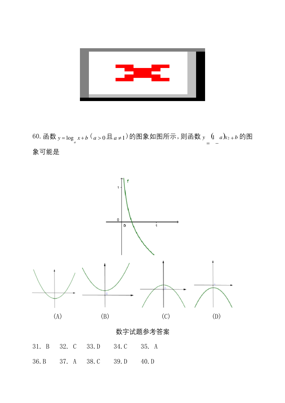 安徽省普通高校分类考试招生和对口招生文化素质测试数学试题及参考答案.doc